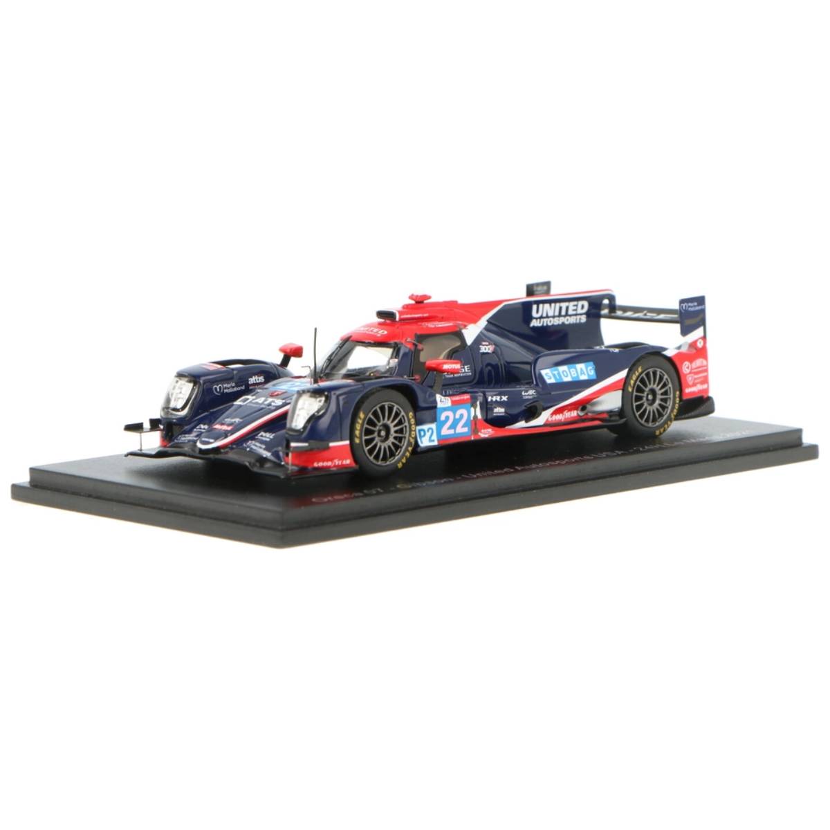 Oreca 07 - Gibson No.22 United Autosports USA - 24H Le Mans 2022 - P. Hanson - F. Albuquerque - W. Owen - 1:43 Scale Resin Model Car