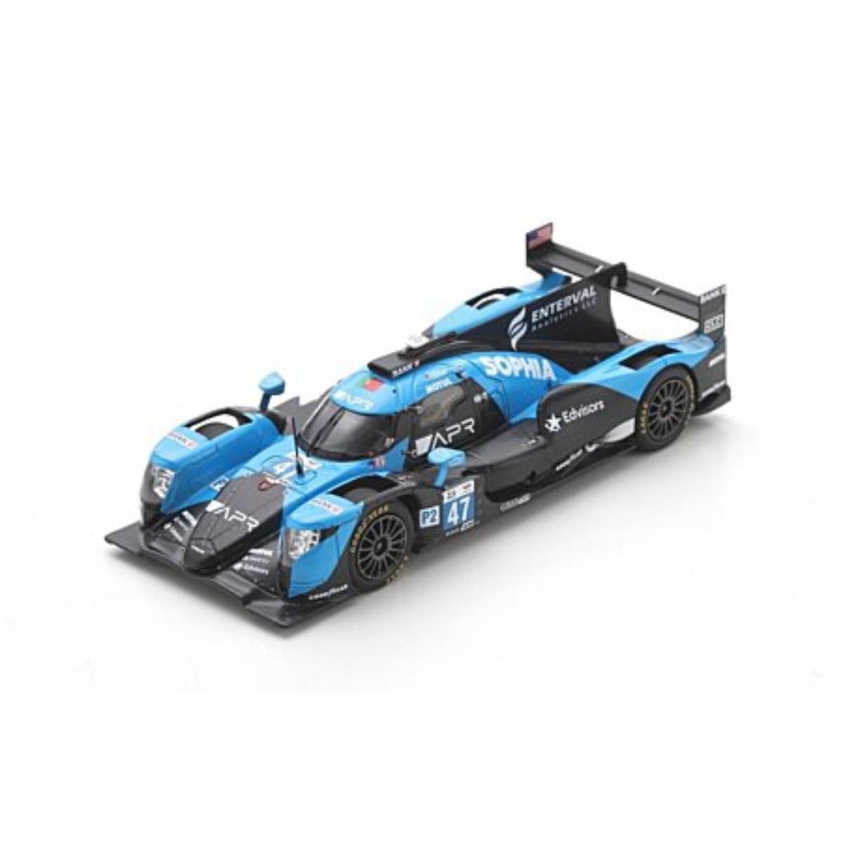 Oreca 07 - Gibson No.47 Algarve Pro Racing - 24H Le Mans 2022 - S. FlÃ¶rsch - J. Falb - J. Aitken - 1:43 Scale Resin Model Car