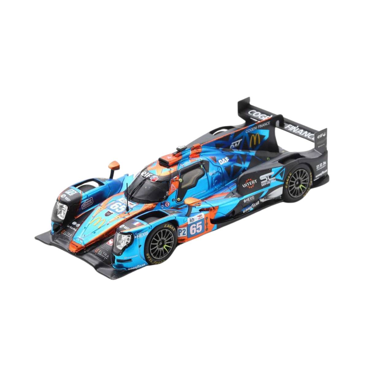 Oreca 07 - Gibson No.65 Panis Racing - 24H Le Mans 2022 - J. Canal - N. Jamin - J. van Uitert - 1:43 Scale Resin Model Car