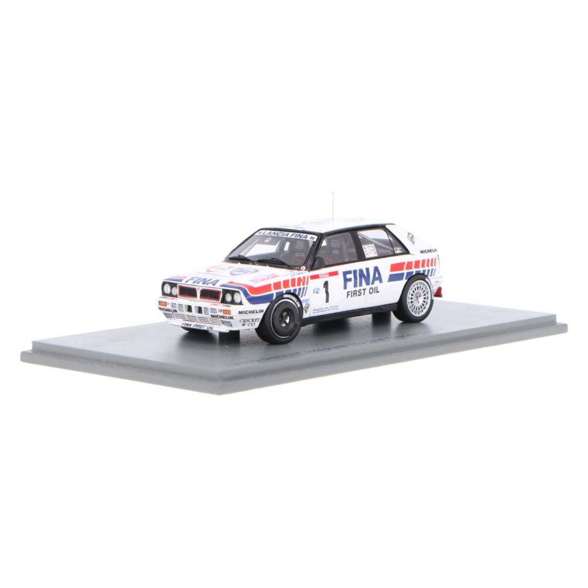 Lancia Delta HF Integrale 16V No.1 2nd Tour de Corse Rally de France 1991 D. Auriol - B. Occelli - 1:43 Scale Resin Model Car