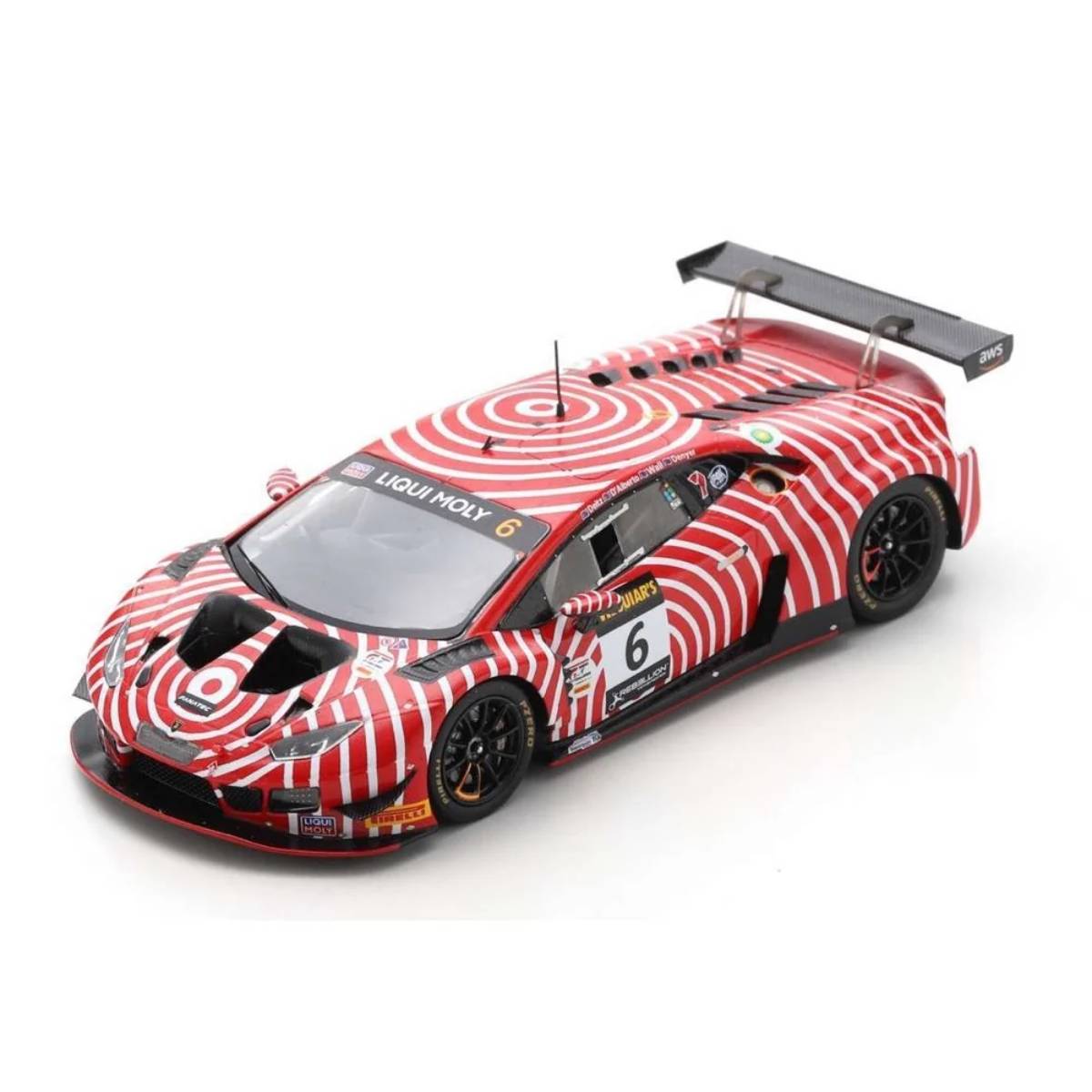 Lamborghini Huracán GT3 EVO No.6 Wall Racing - 5th Bathurst 12H 2022 - T. D'Alberto - D. Wall - A. Deitz - G. Denyer.  Limited 400 - 1:43 Scale Resin Model Car