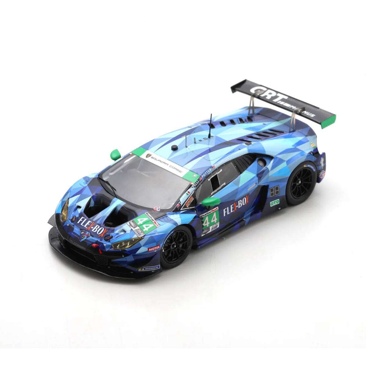 Lamborghini Huracan GT3 evo No.44 GRT Magnus - 2nd GTD class 24H Daytona 2020 - M. Mapelli - S. Pumpelly - J. Potter - A. Lally.  Limited 300 - 1:43 Scale Resin Model Car