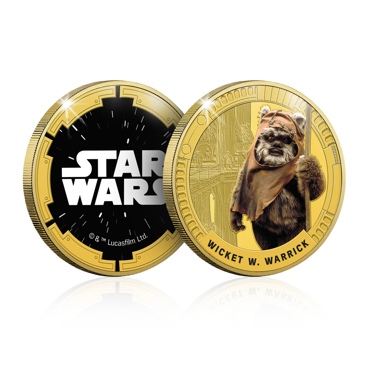 Star Wars Original Trilogy Wicket W.Warrick Gold-plated Prooflike Commemorative