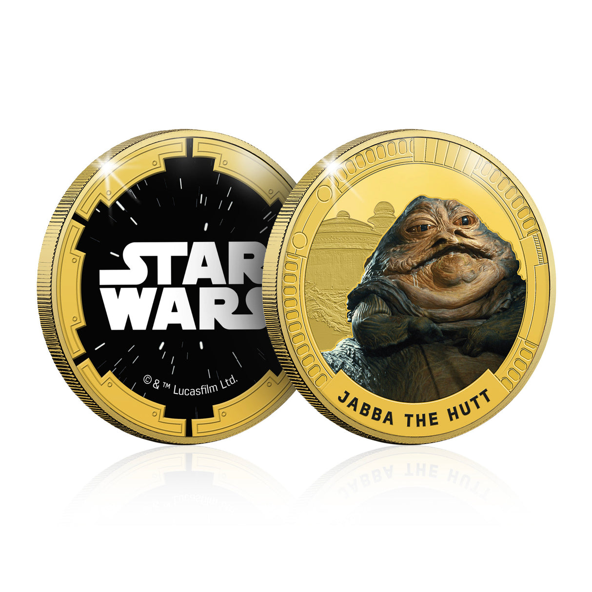 Star Wars Original Trilogy Jabba the Hut Gold-plated Prooflike Commemorative