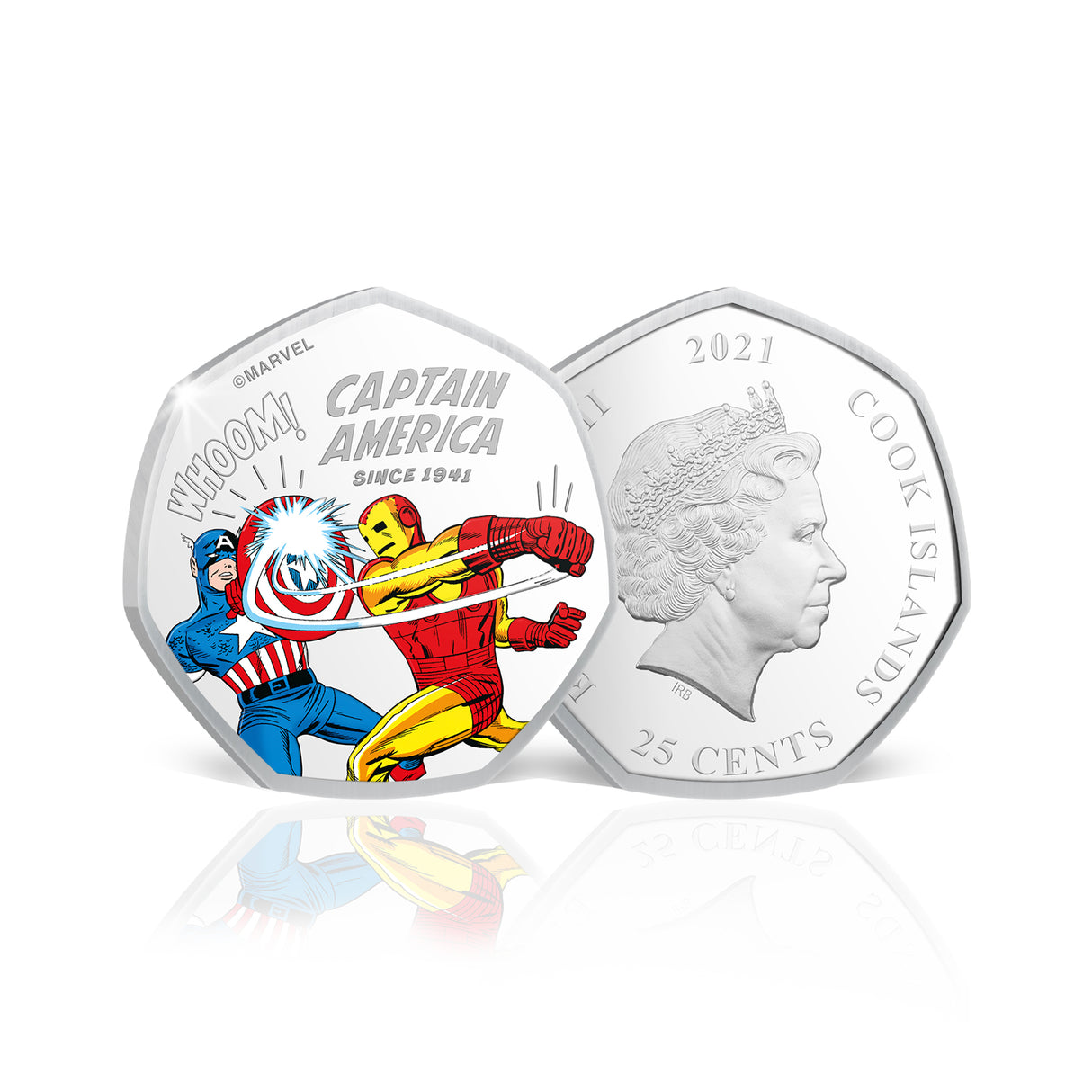 Captain America 2021 20c Captain America vs Iron Man Silver-plated Coin