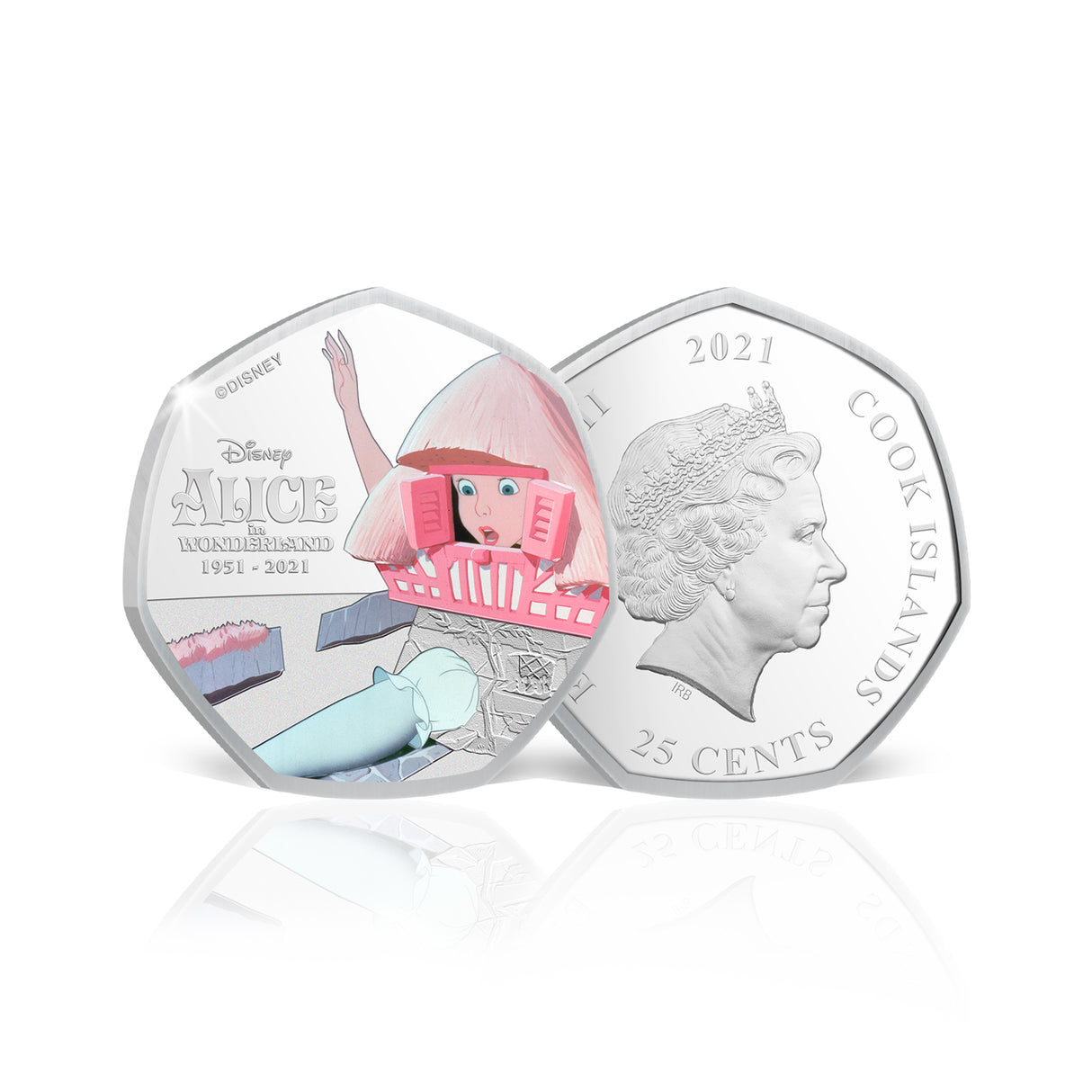 Alice in Wonderland 70th Anniversary 2021 25c White Rabbit's House Silver-plated Prooflike Coin