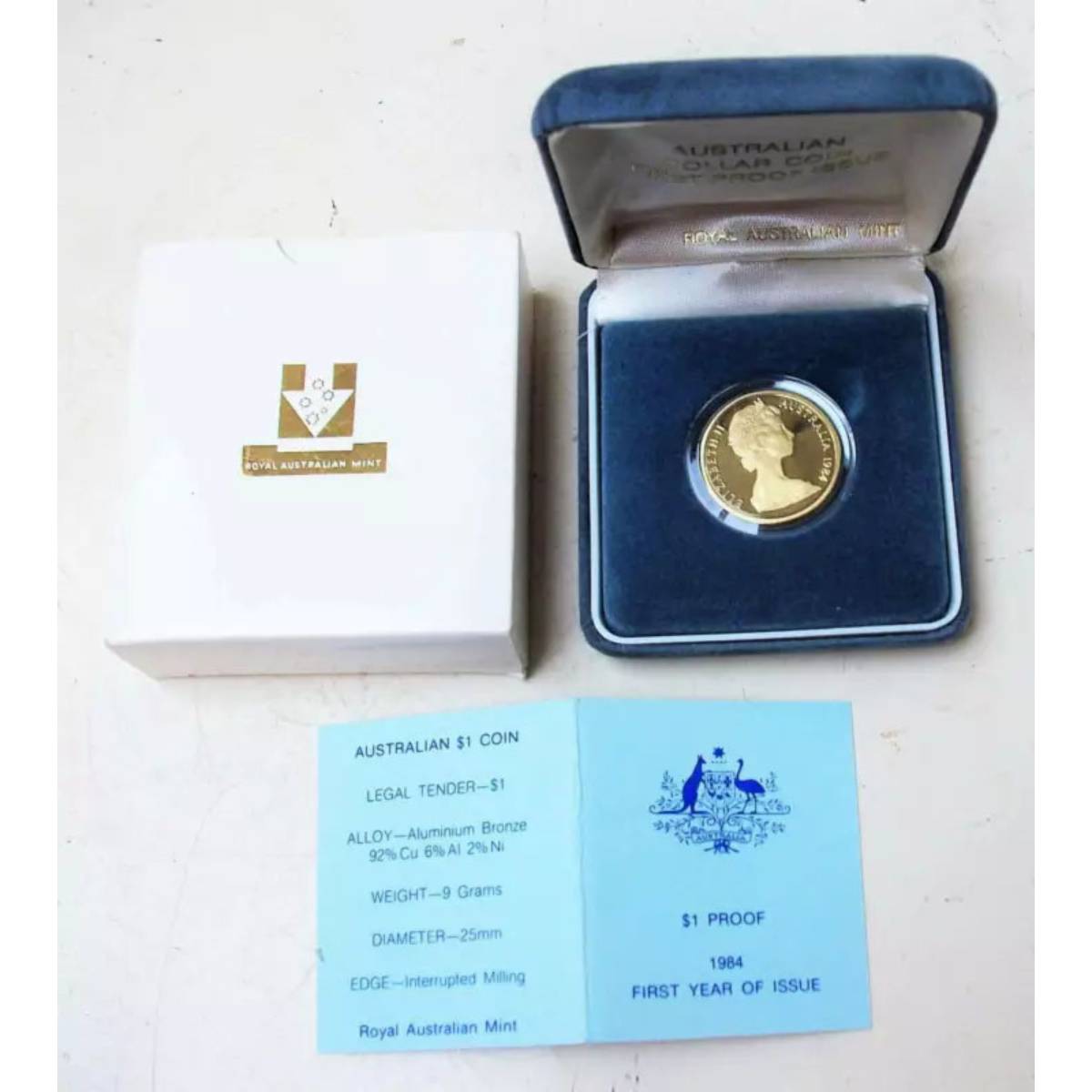 Australia 1984 $1 First Dollar Proof Coin