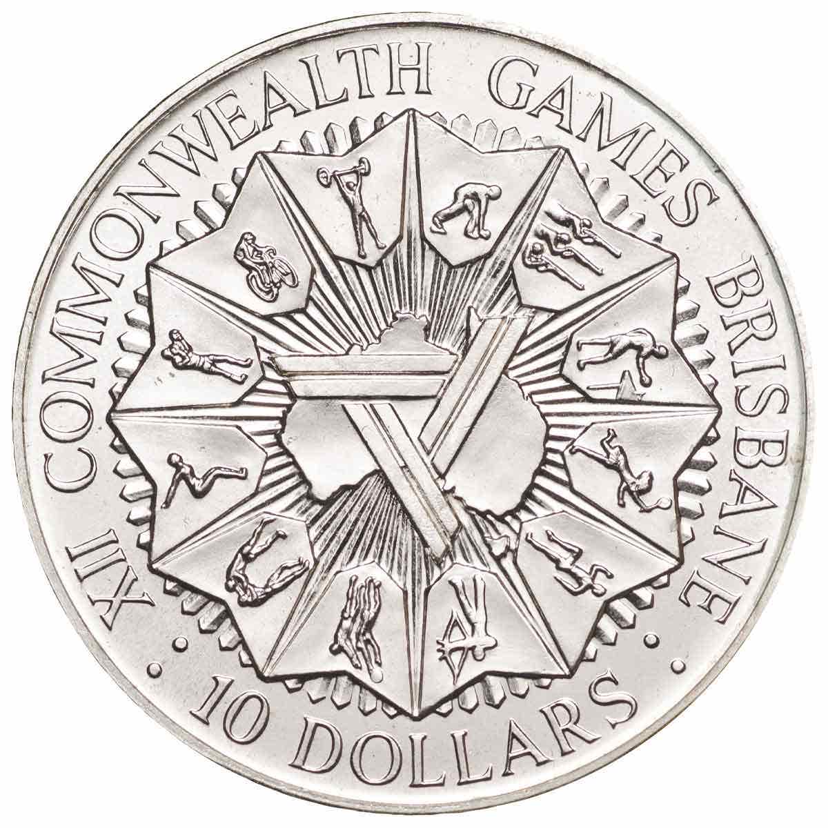 Australia 1982 $10 Commonwealth Games Silver Uncirculated Coin