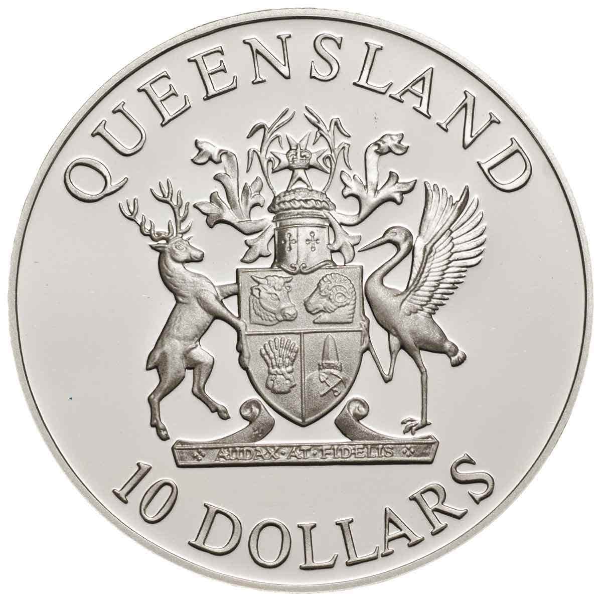 1989 $10 Queensland Silver Proof Coin