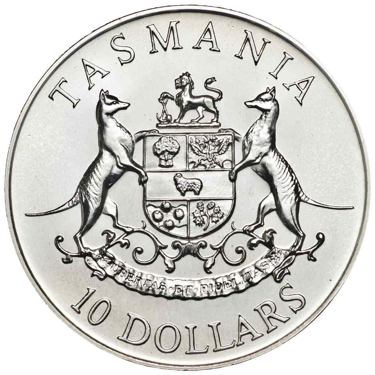 Australia 1991 $10 Tasmania Silver Uncirculated Coin