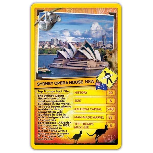 Australia - Top 30 Things to See Top Trumps Game