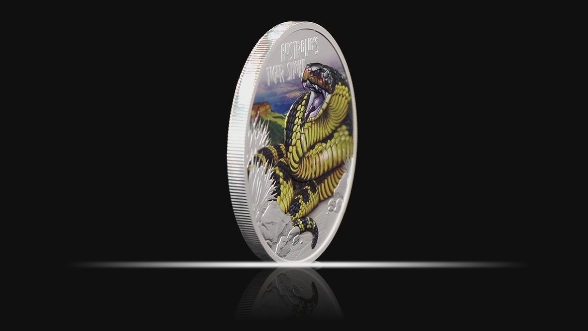 Deadly & Dangerous 2025 $1 Tiger Snake 1oz Silver Proof Coin