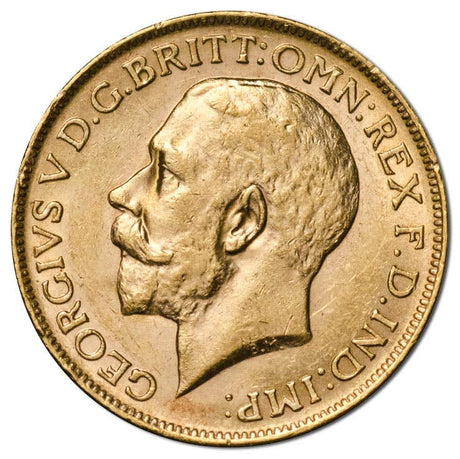 George V 1914-18P Gold Sovereign about Uncirculated-Uncirculated 5-Coin Set