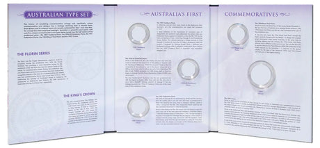 Commemorative Florin & Crown - Australian Type Set Folder