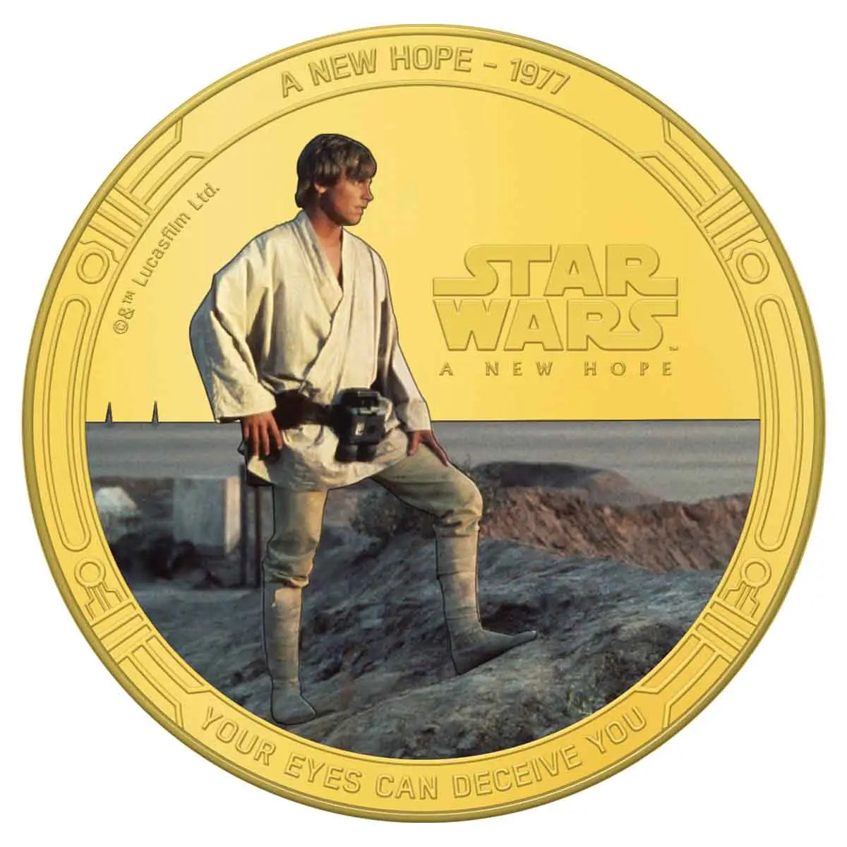 Star Wars Celebrations A New Hope 1977 Gold-plated Prooflike Commemorative