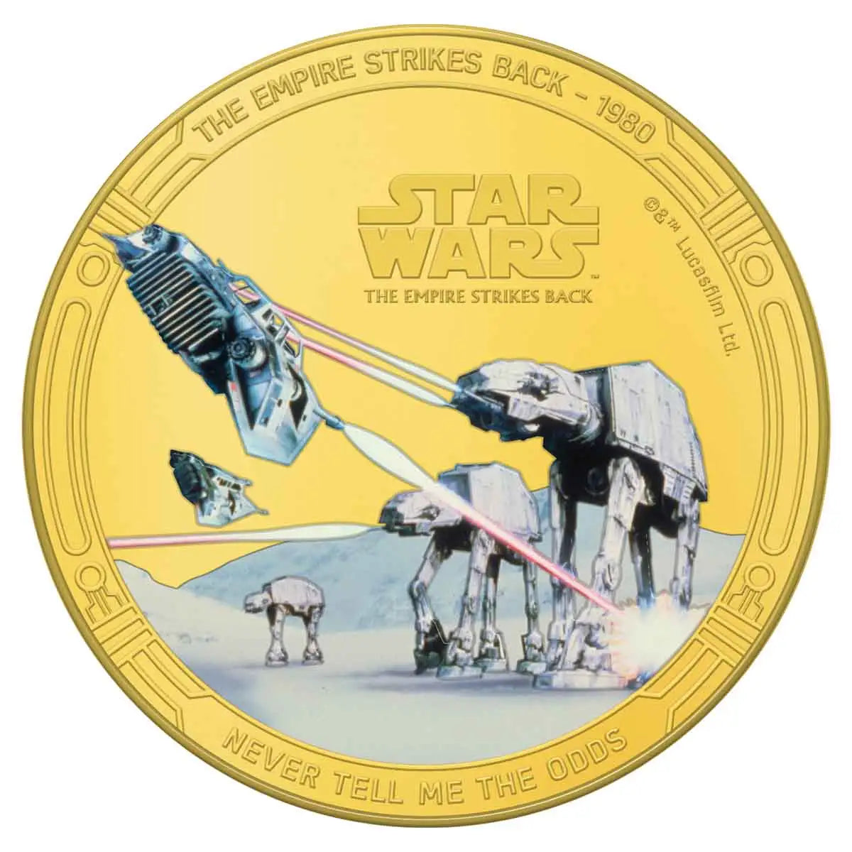 Star Wars Celebrations Empire Strikes Back 1980 Gold-plated Prooflike Commemorative