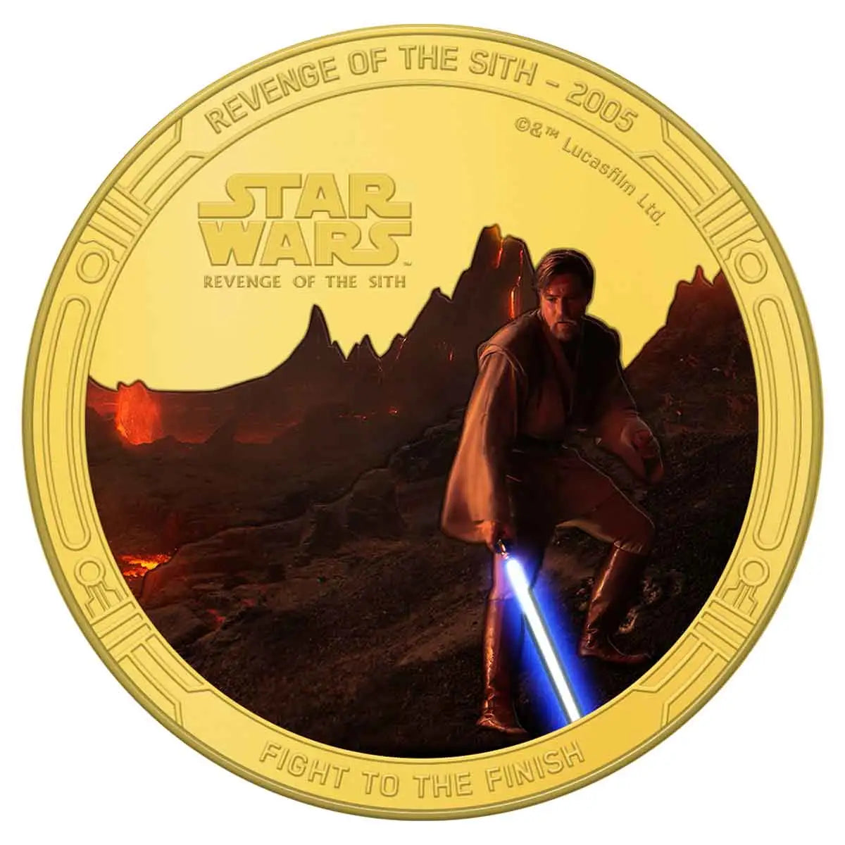 Star Wars Celebrations Revenge of the Sith 2005 Gold-plated Prooflike Commemorative