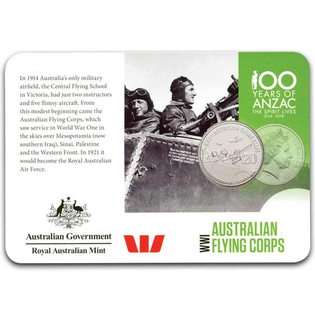 Australian Army 2015 20c Australian Flying Corps Coin