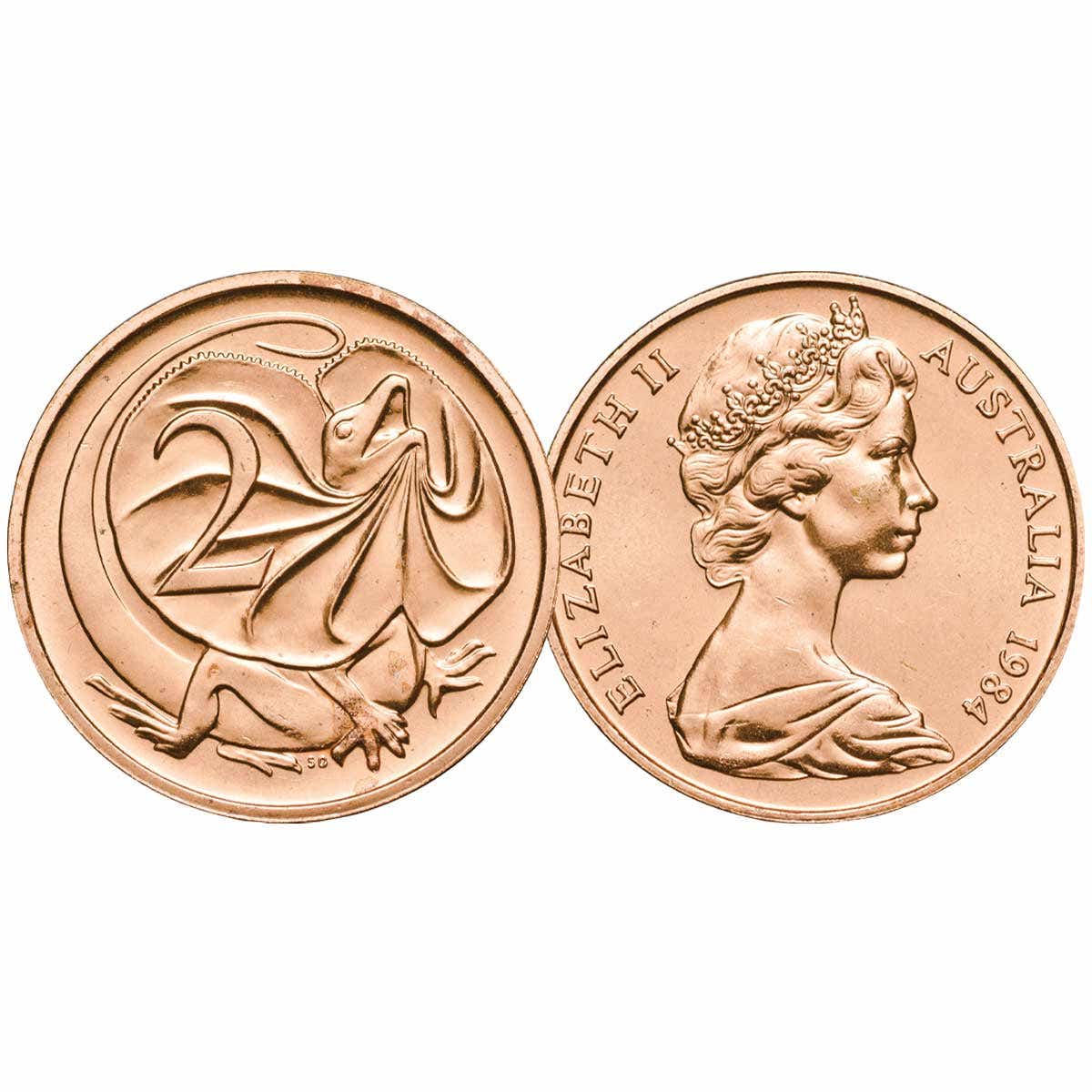 Australia 1984 & 1985 1c & 2c Bronze Uncirculated 4-Coin Set – Downies ...