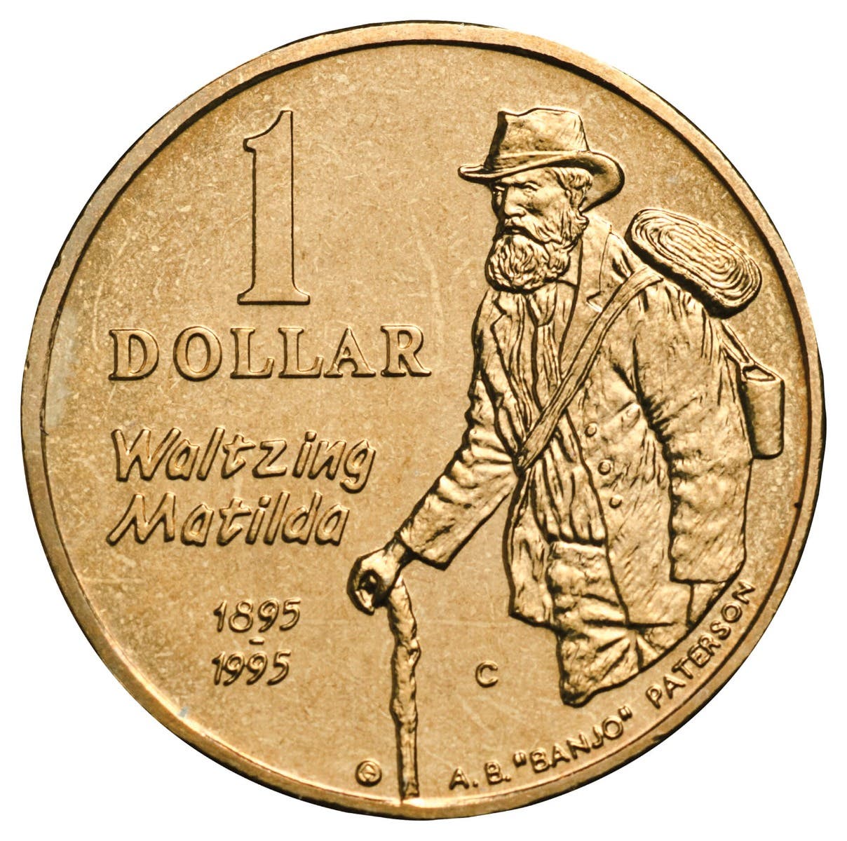 Waltzing Matilda 1995 $1 C, B, S & M Mintmark 4-Coin Set