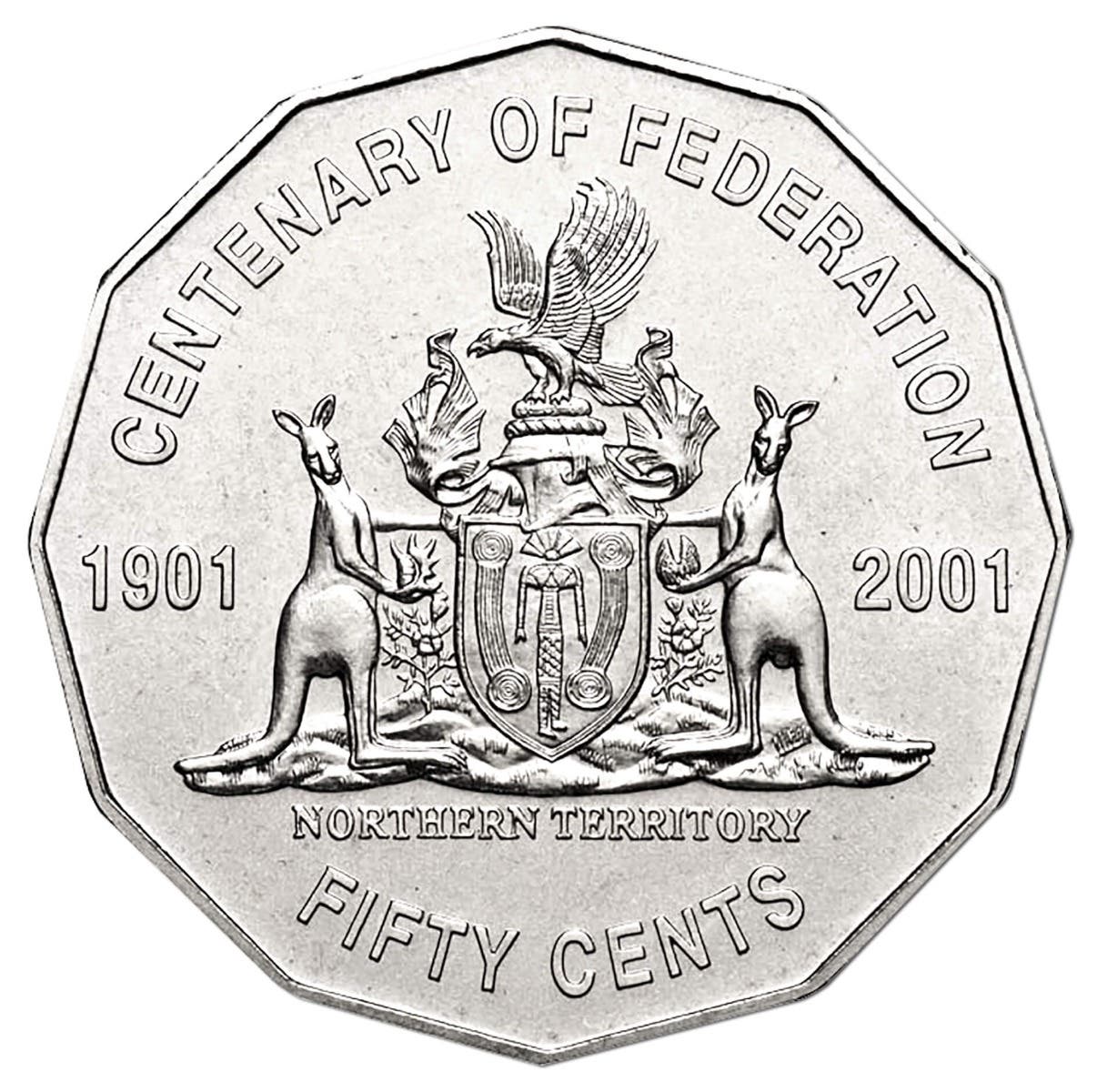 Centenary of Federation 2001 50c Northern Territory Cu-Ni Coin Pack