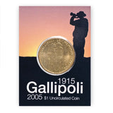 Australia Gallipoli 90th Anniversary 2005 $1 Aluminium-Bronze Mintmark Uncirculated 5-Coin Set