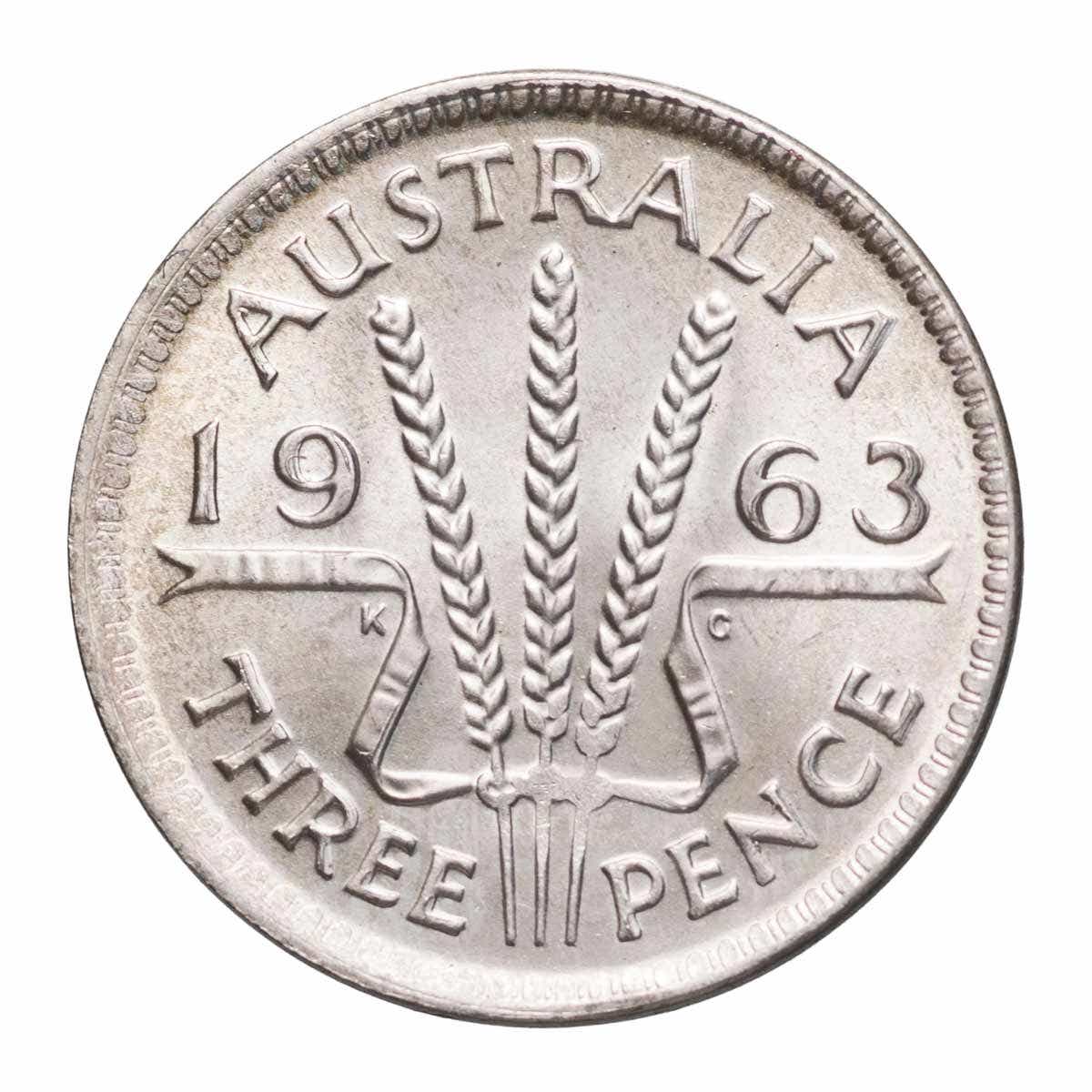 1963 Threepence Gem Uncirculated