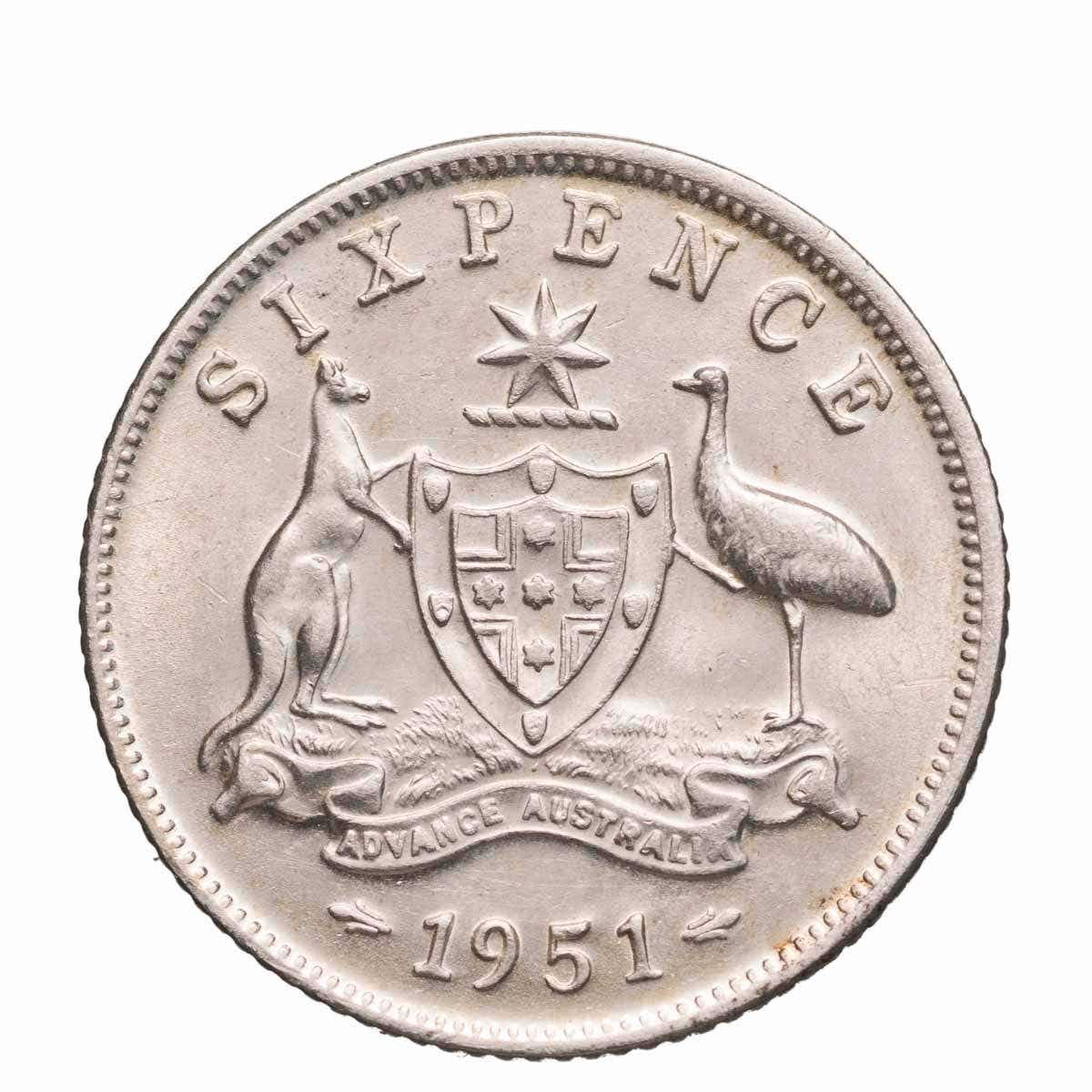 1951 Sixpence Uncirculated