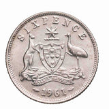 1961 Sixpence Uncirculated