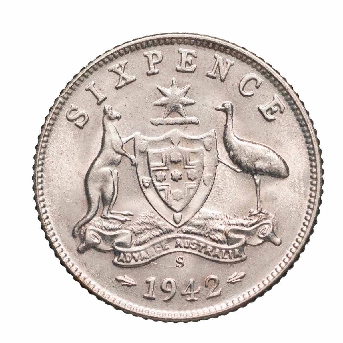 1942s 6d UNC