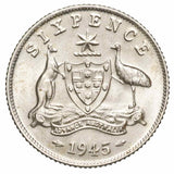 1945 Sixpence Uncirculated