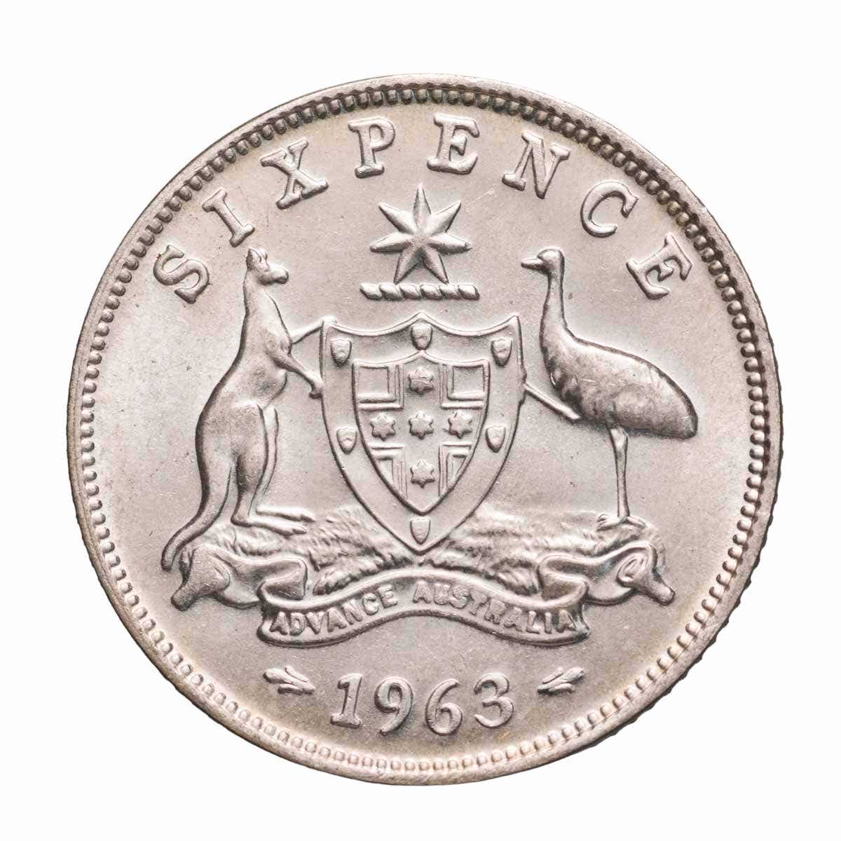 1963 Sixpence Gem Uncirculated