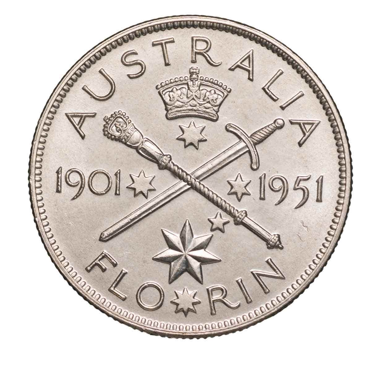 Australia George VI 1951 Federation Florin Choice Uncirculated Coin