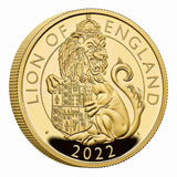 Royal Tudor Beasts The Lion of England 2022 £100 1oz Gold Proof Coin