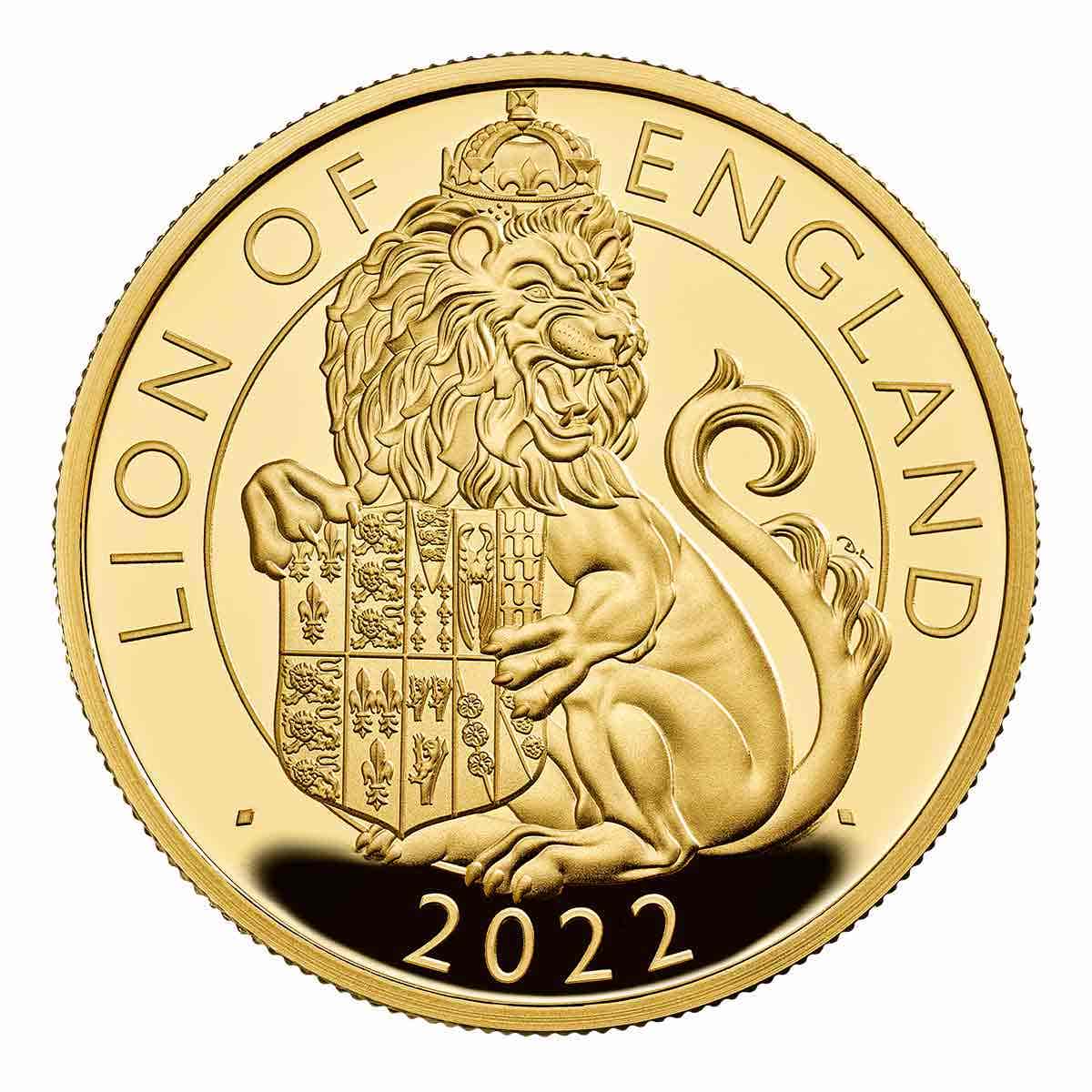 Royal Tudor Beasts The Lion of England 2022 £100 1oz Gold Proof Coin