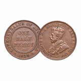 Australia George V 1926-29 Bronze Halfpenny Very Fine-Extremely Fine 4-Coin Set