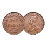 Australia George V 1932-36 Bronze Penny Very Fine-Extremely Fine 5-Coin Set