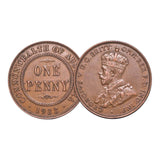 Australia George V 1932-36 Bronze Penny Very Fine-Extremely Fine 5-Coin Set