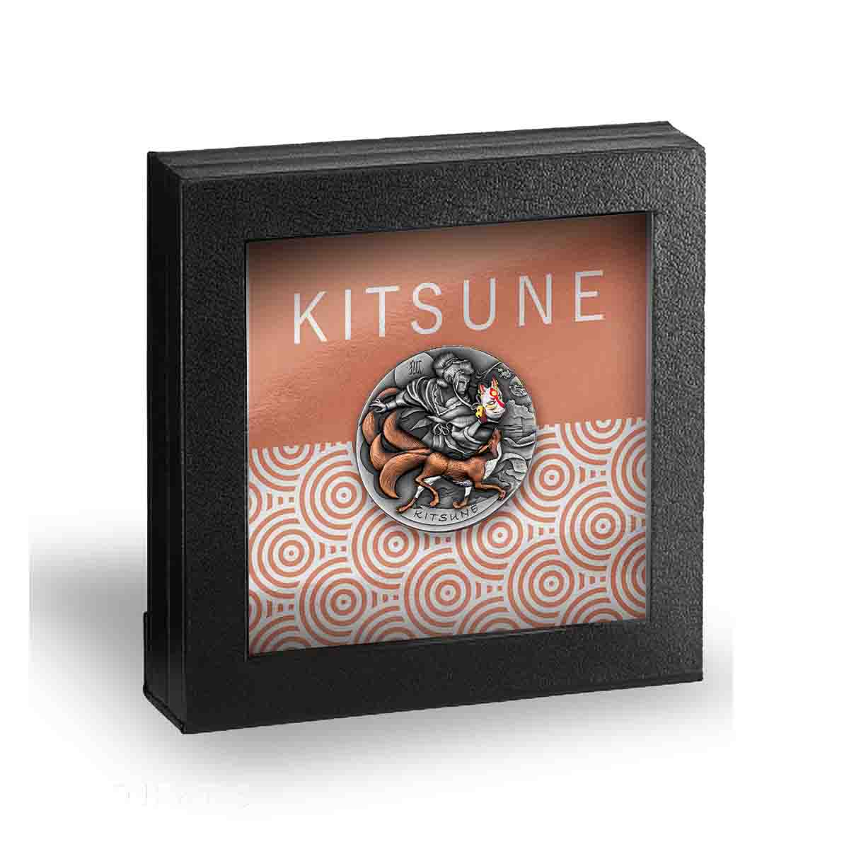 Japanese Kitsune 2022 $5 2oz Silver Antique Coin