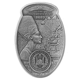 3D Nefertiti 2023 200Fr 3oz Silver Antique Coin