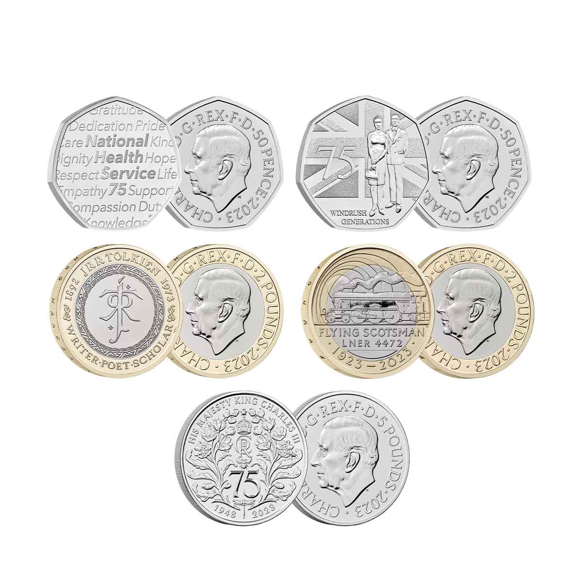 Great Britain 2023 Commemorative 5-Coin Brilliant Uncirculated Set