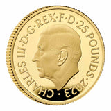 The Britannia 2023 £25 1/4oz Gold Proof Coin