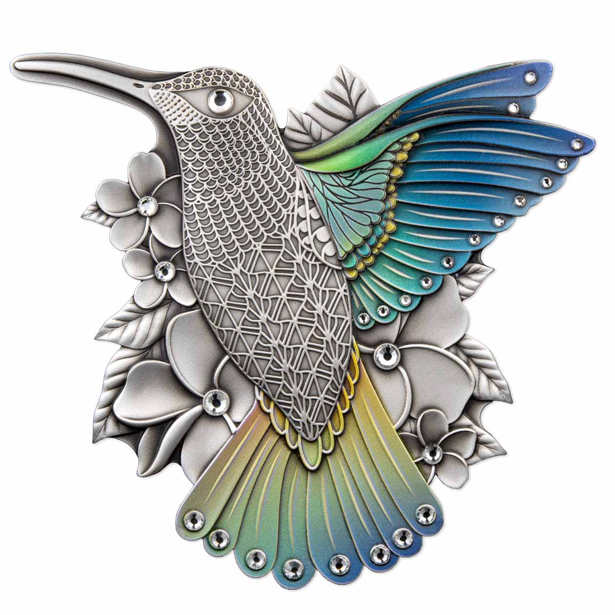 Hummingbird 2023 50 Vatu Half Kilo Silver Antique Coin