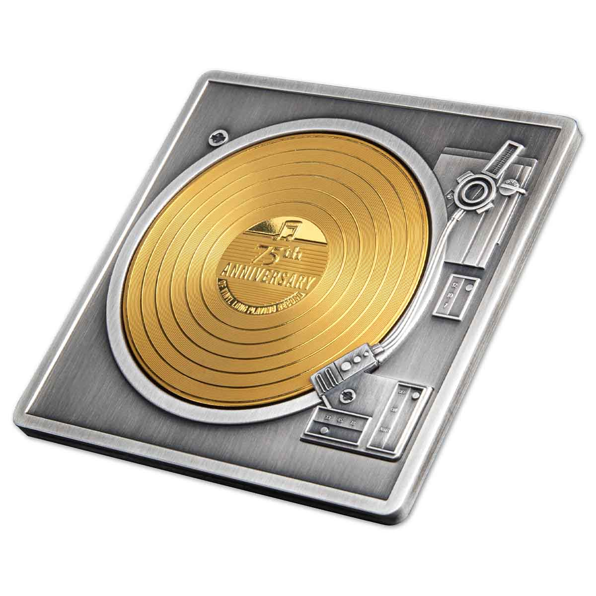 Vinyl Record 2023 5 Gold plated 3oz Silver Antique Coin Downies