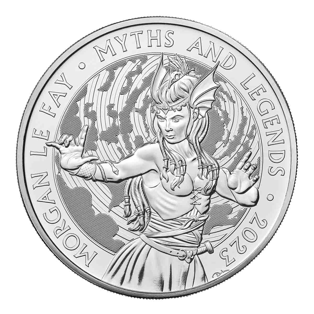 Great Britain Myths and Legends 2023 £5 Morgan Le Fay Cupro-Nickel Brilliant Uncirculated Coin