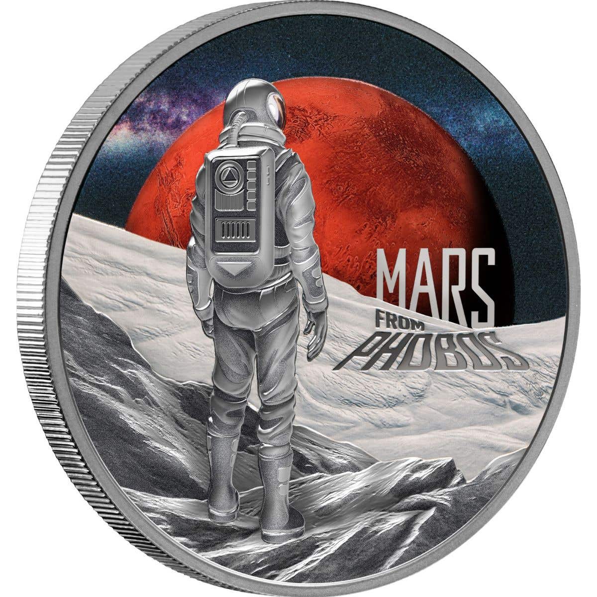 Mars from Phobos 2024 1 1oz Silver Proof Coin Downies Collectables