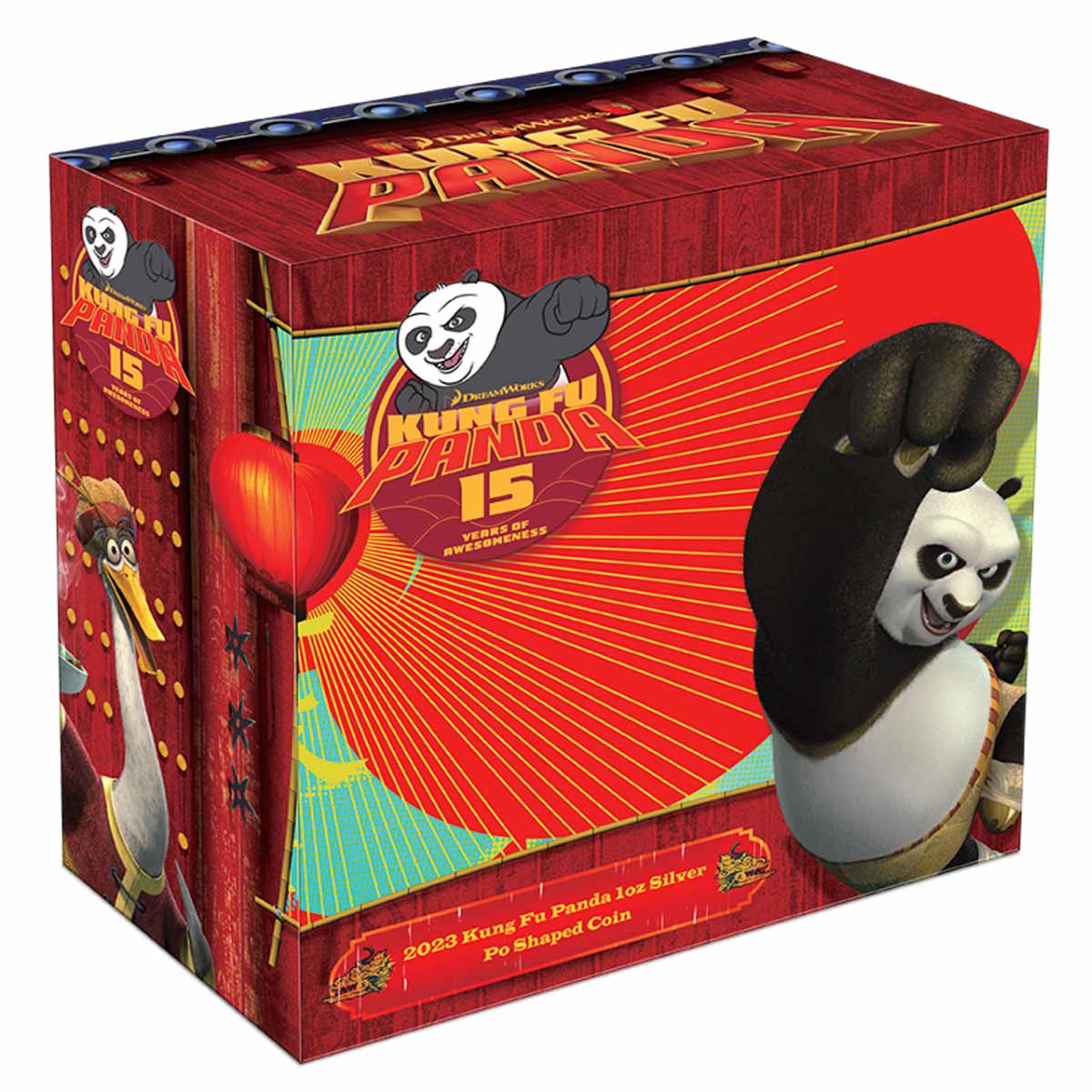 Kung Fu Panda Shaped 2023 $2 Colour 1oz Silver Coin