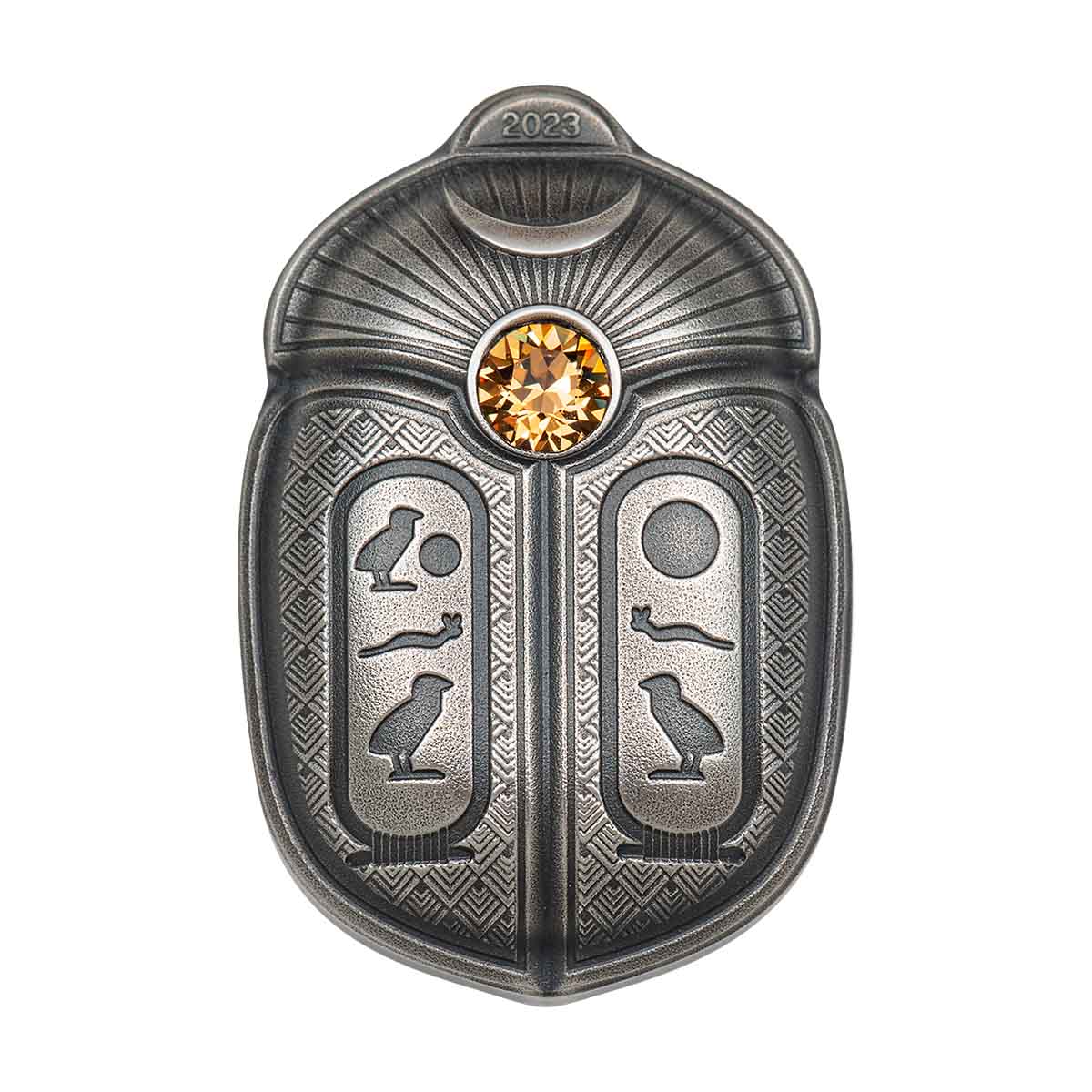 Scarab - Cheops 2023 500 T 1oz Silver Antique Coin