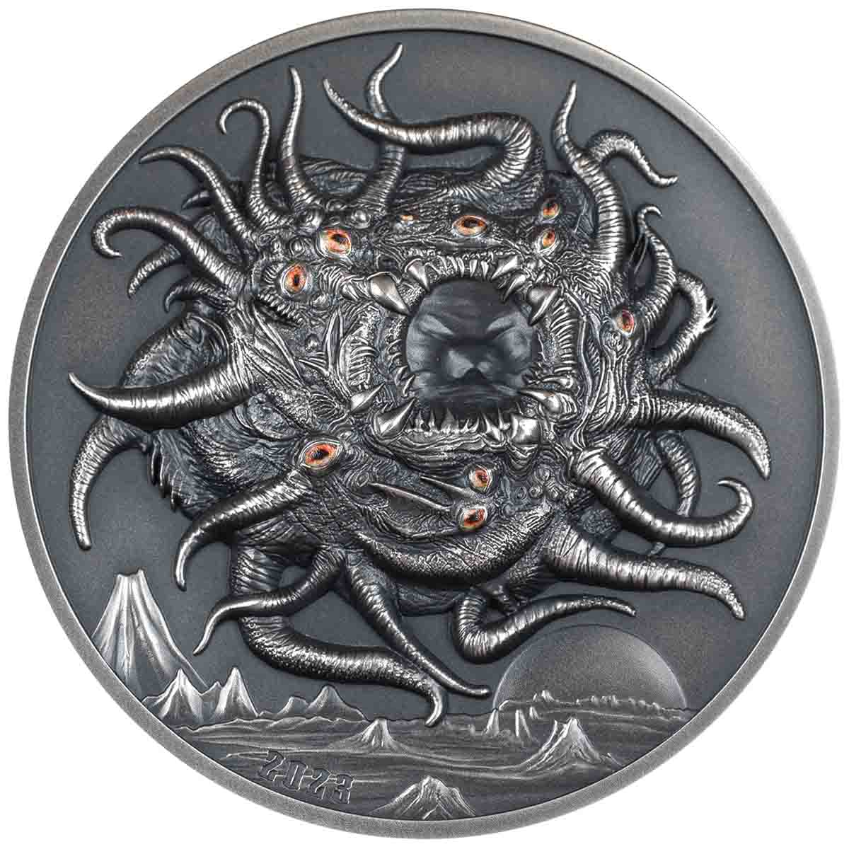 H.P. Lovecraft - Azathoth 2023 $20 3oz Silver Antique Coin