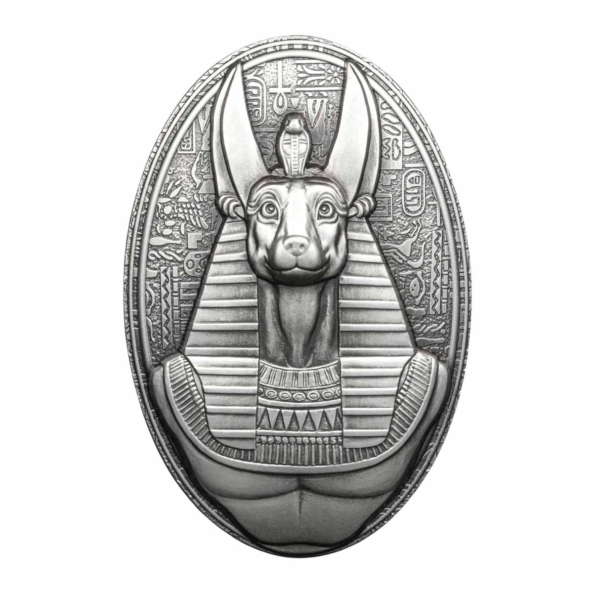 Anubis 2024 200Fr 3oz Silver Antique Coin